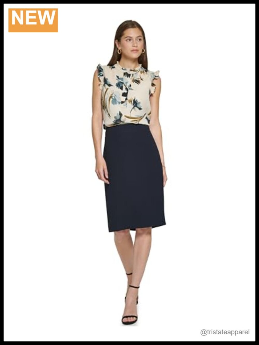 Business Casual Knee-Length High Rise Pencil Skirt Tailored Work Wear